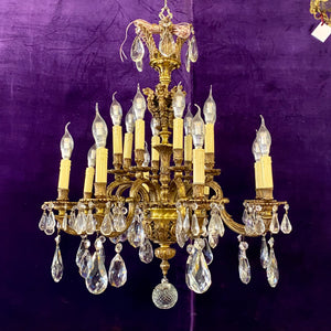 Very Rare and Special Sixteen Arm Mazarine Chandelier