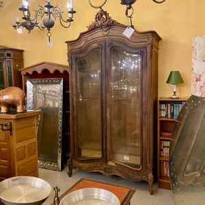 Antique Walnut Display Cabinet