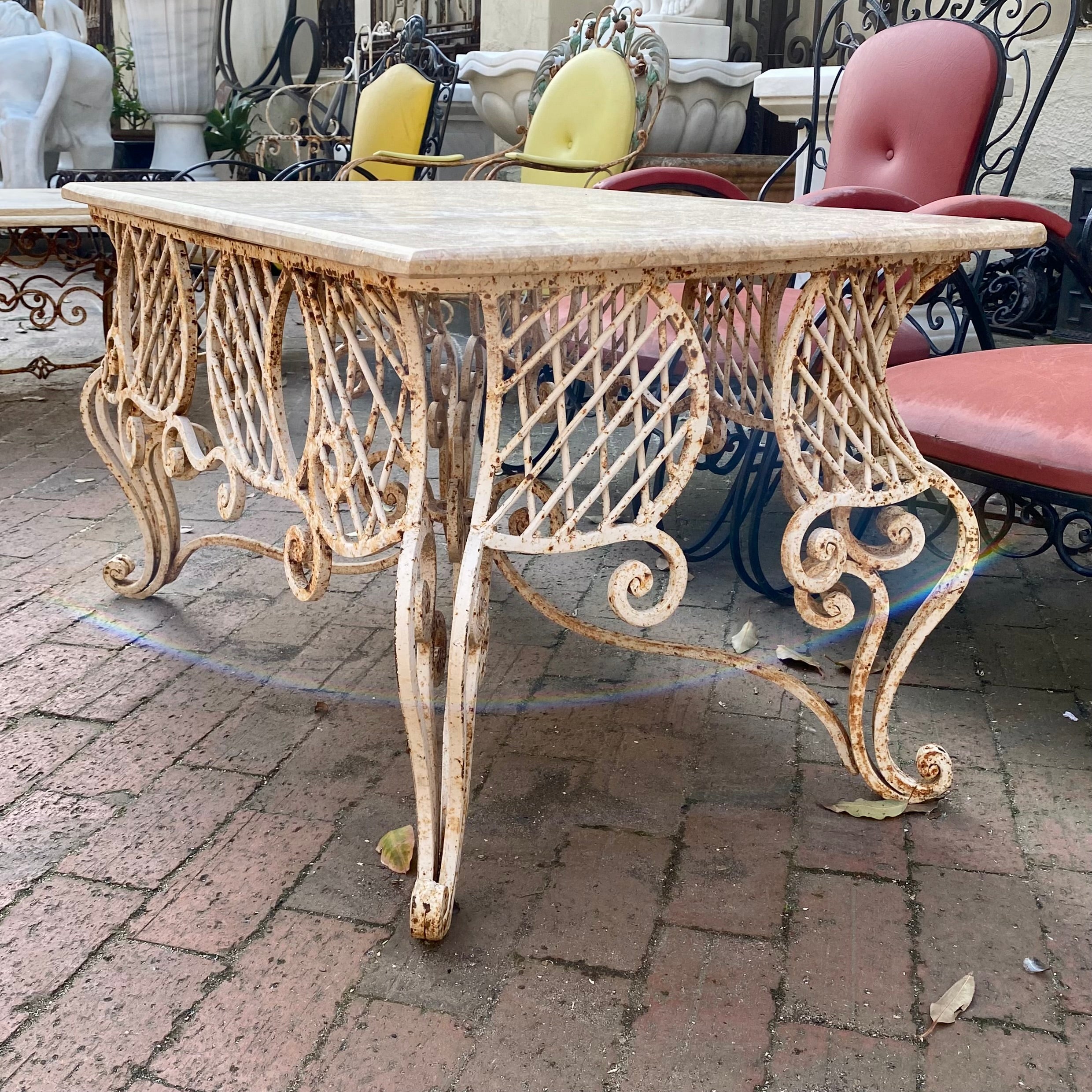 Rustic Wrought Iron Coffee Table