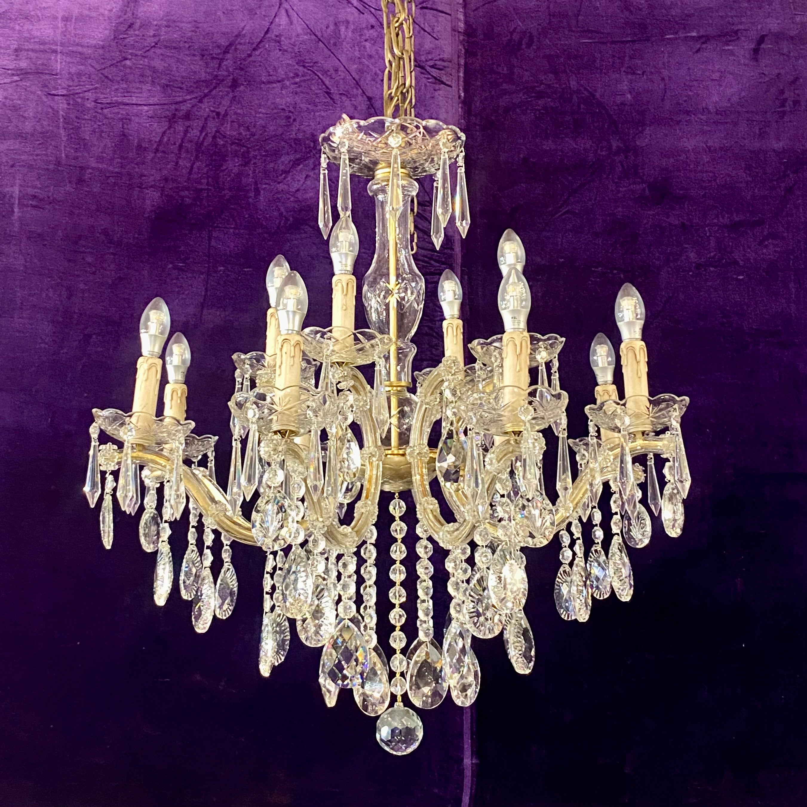 Very Large Antique Maria Theresa Chandelier - SOLD