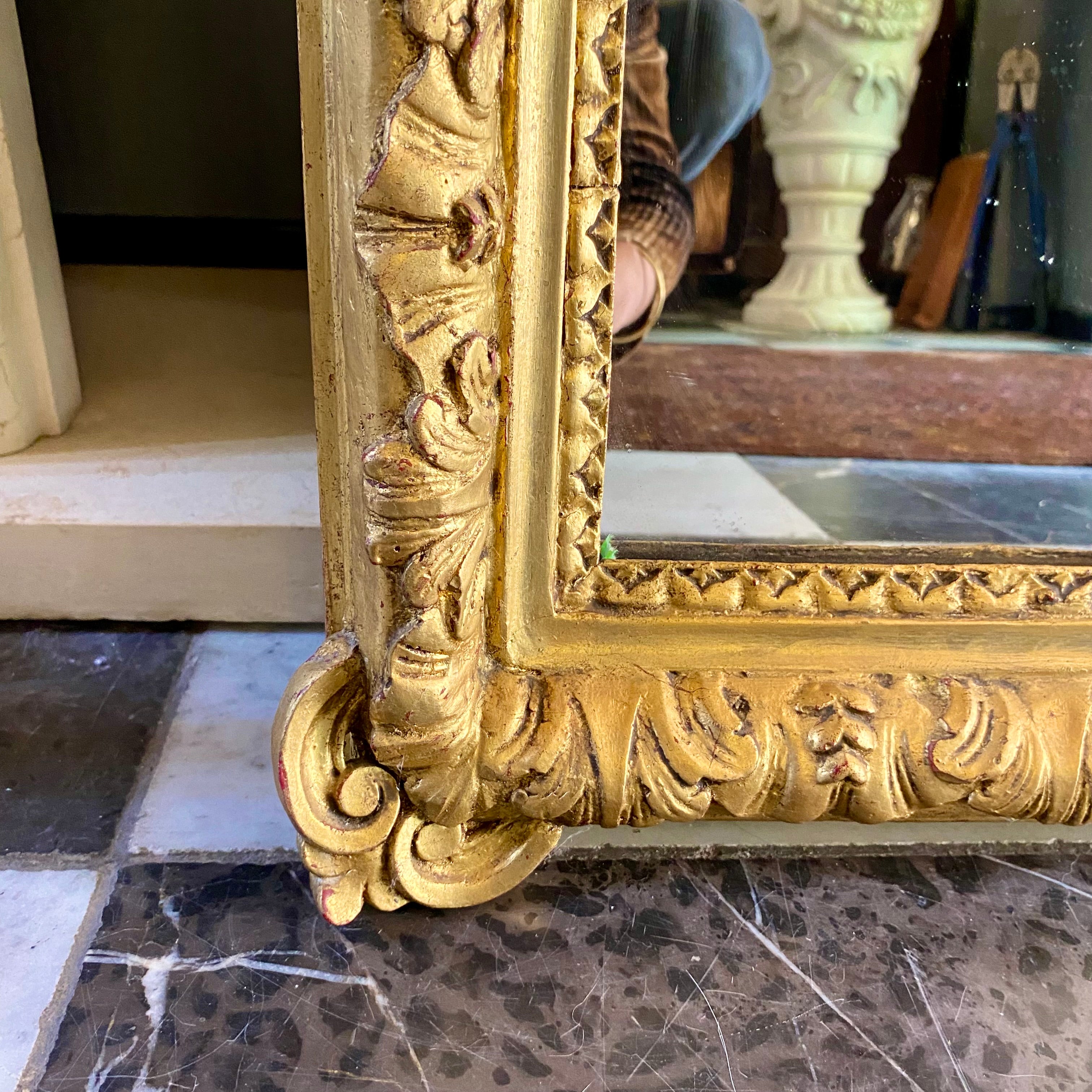 Gorgeous Antique Gilt French Mirror