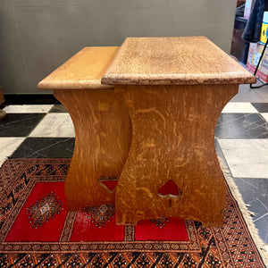 Antique Oak Nesting Stools - SOLD