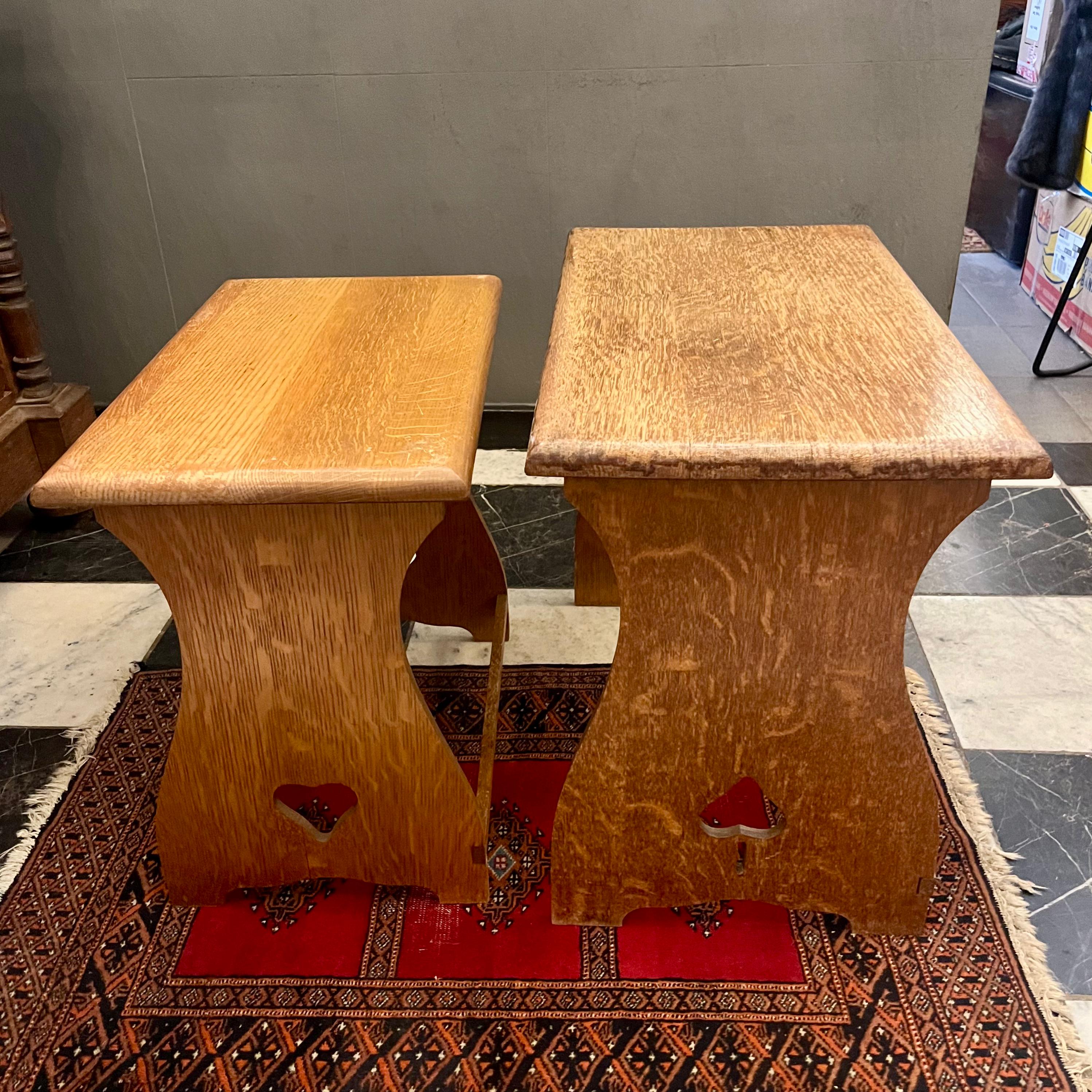 Antique Oak Nesting Stools - SOLD