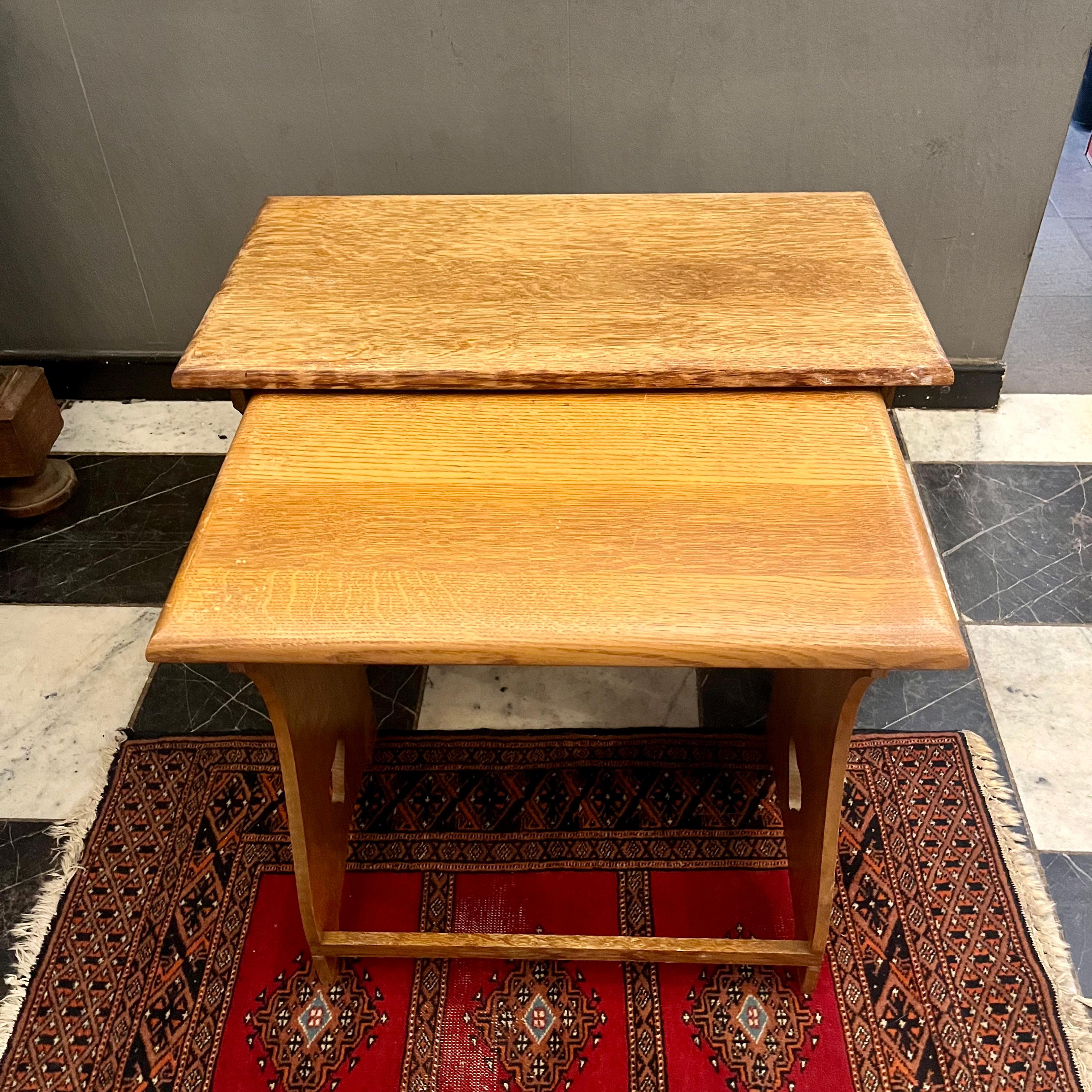 Antique Oak Nesting Stools - SOLD