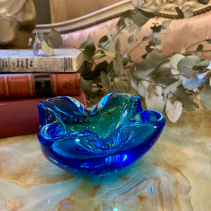 Beautiful Blue Murano Ashtray