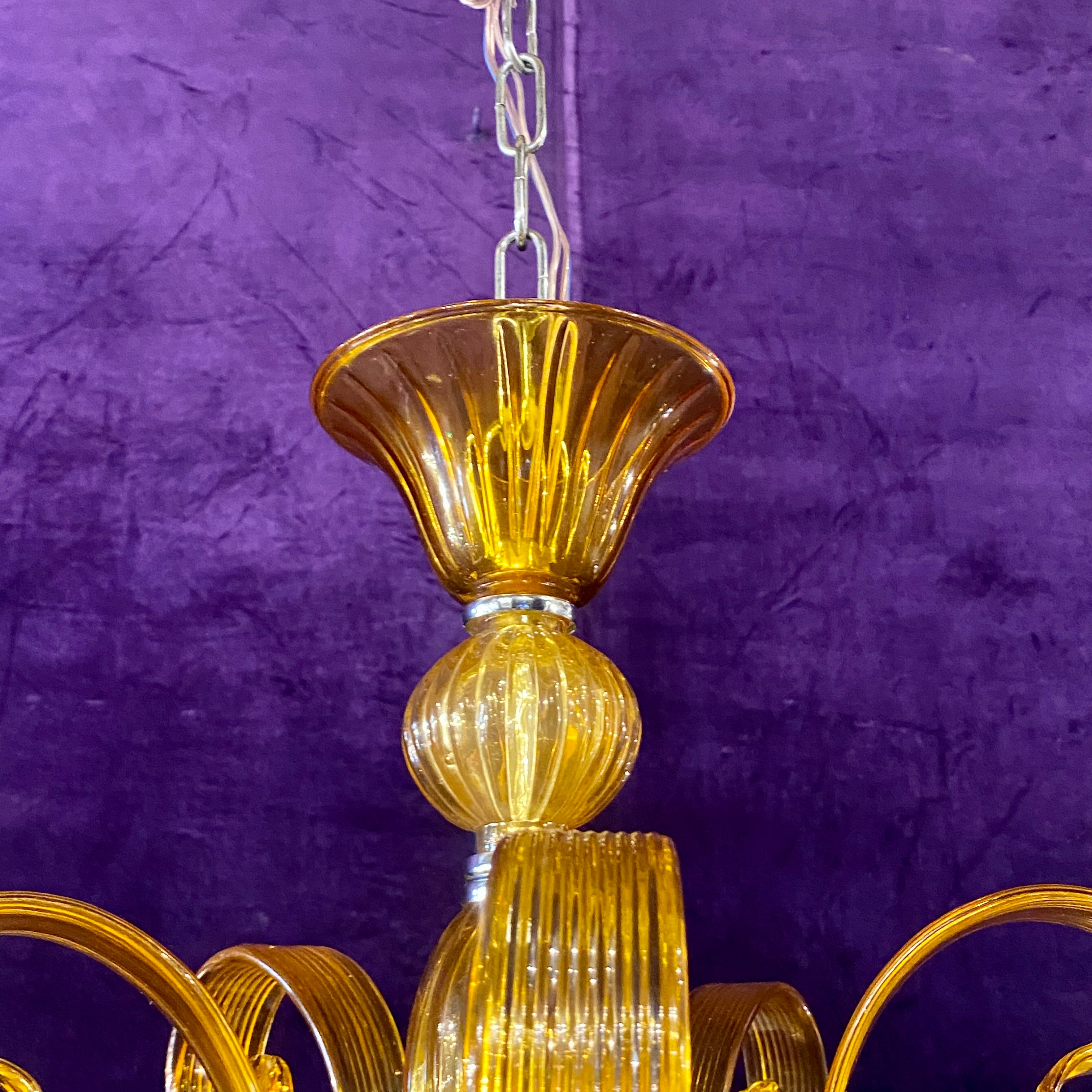 Vintage Venetian Glass Chandelier