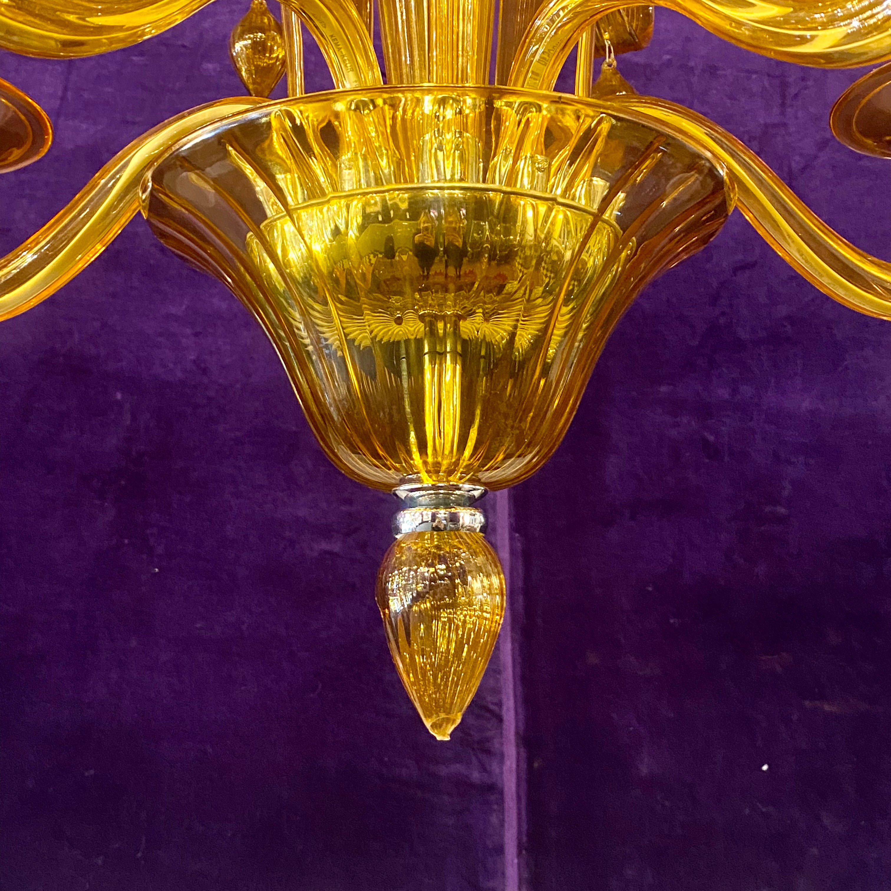 Vintage Venetian Glass Chandelier