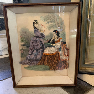 Vintage Framed Victorian Fashion Artworks