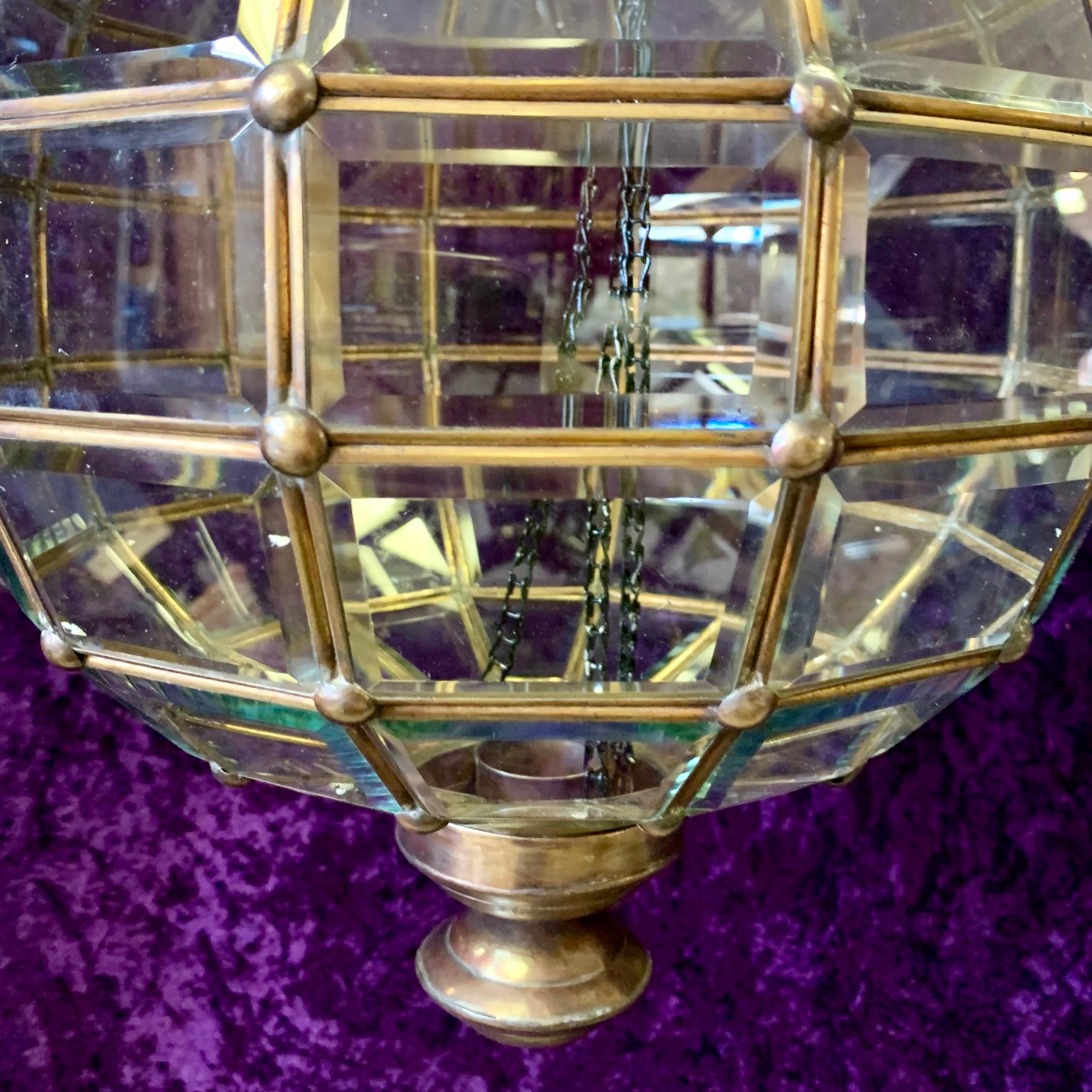 Aged Brass Bubble Lantern