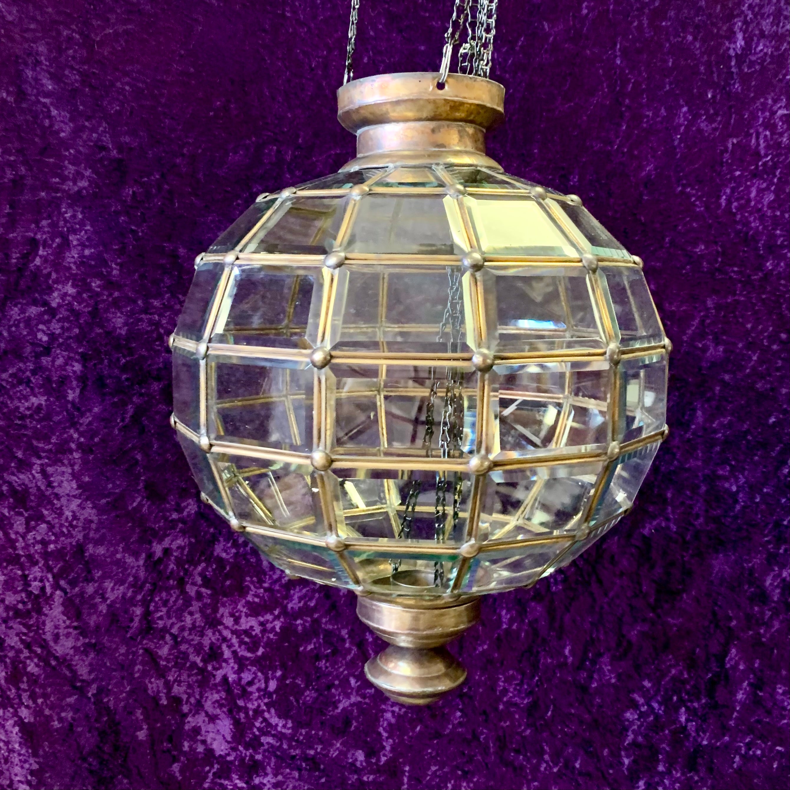 Aged Brass Bubble Lantern