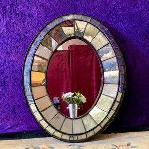 Aged Oval Mirror