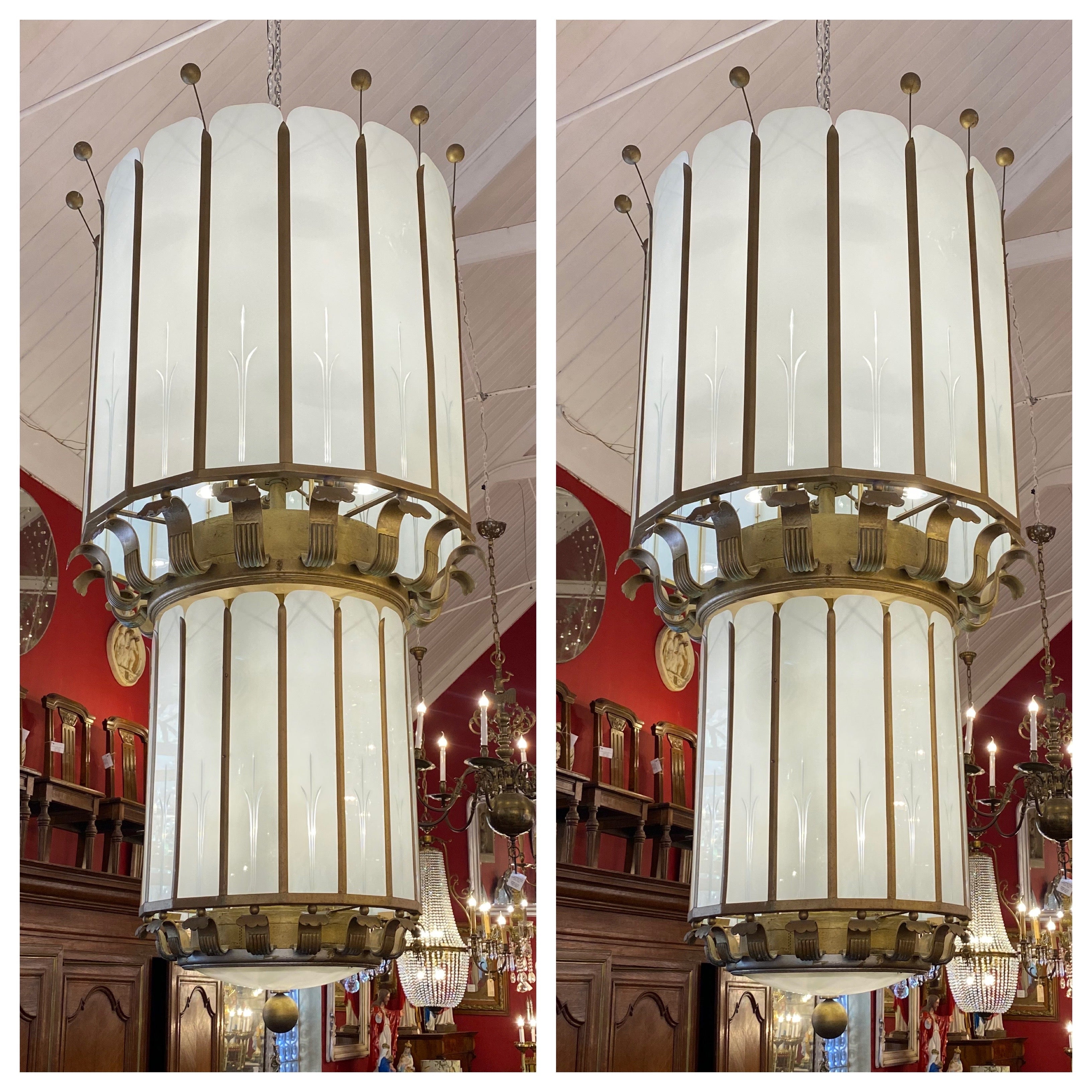 AMAZING!! Pair Art Deco Theatre Lights - SOLD