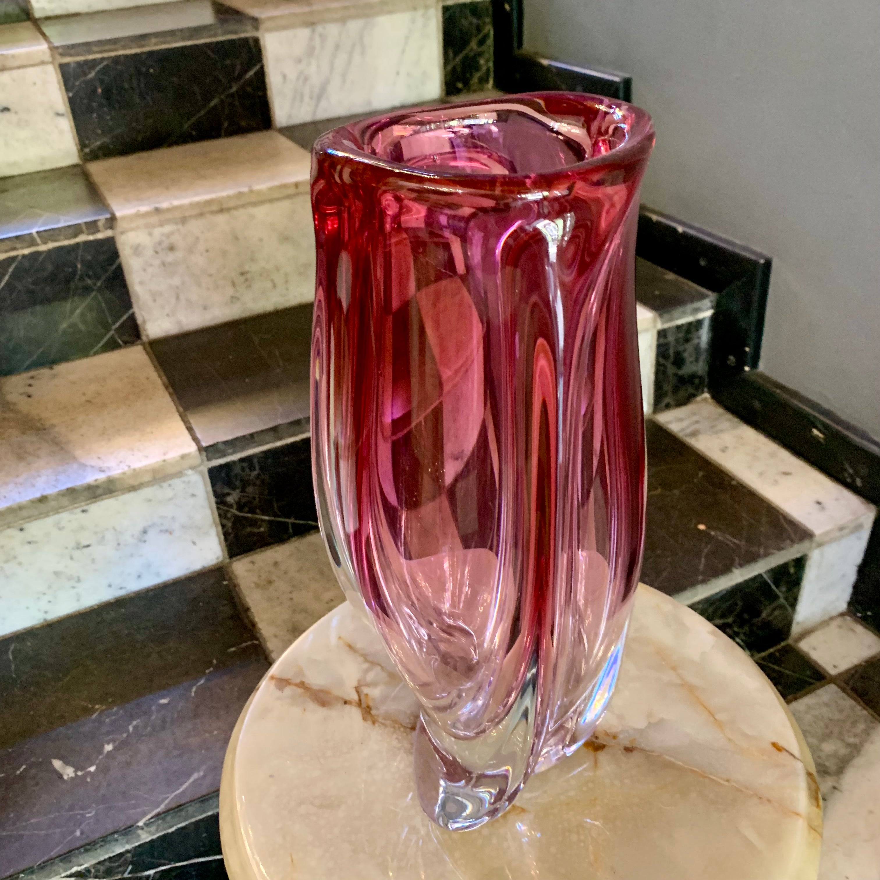 Stunning Pink Murano Glass Vases