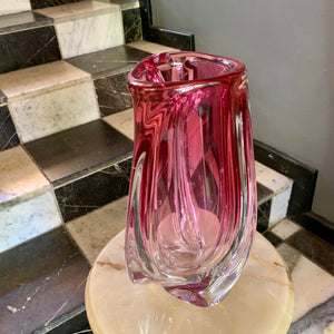 Stunning Pink Murano Glass Vases