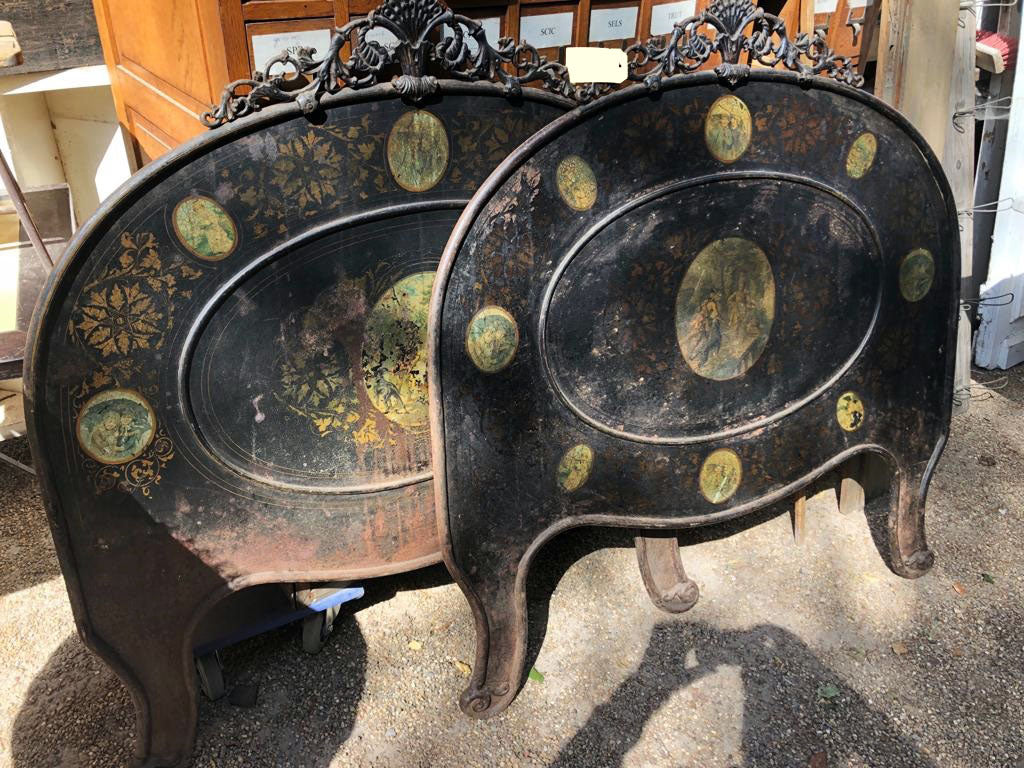 Hand Painted Antique French Bed - SOLD