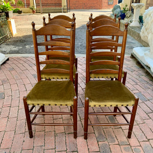 Antique Oak Dining Table with Chairs