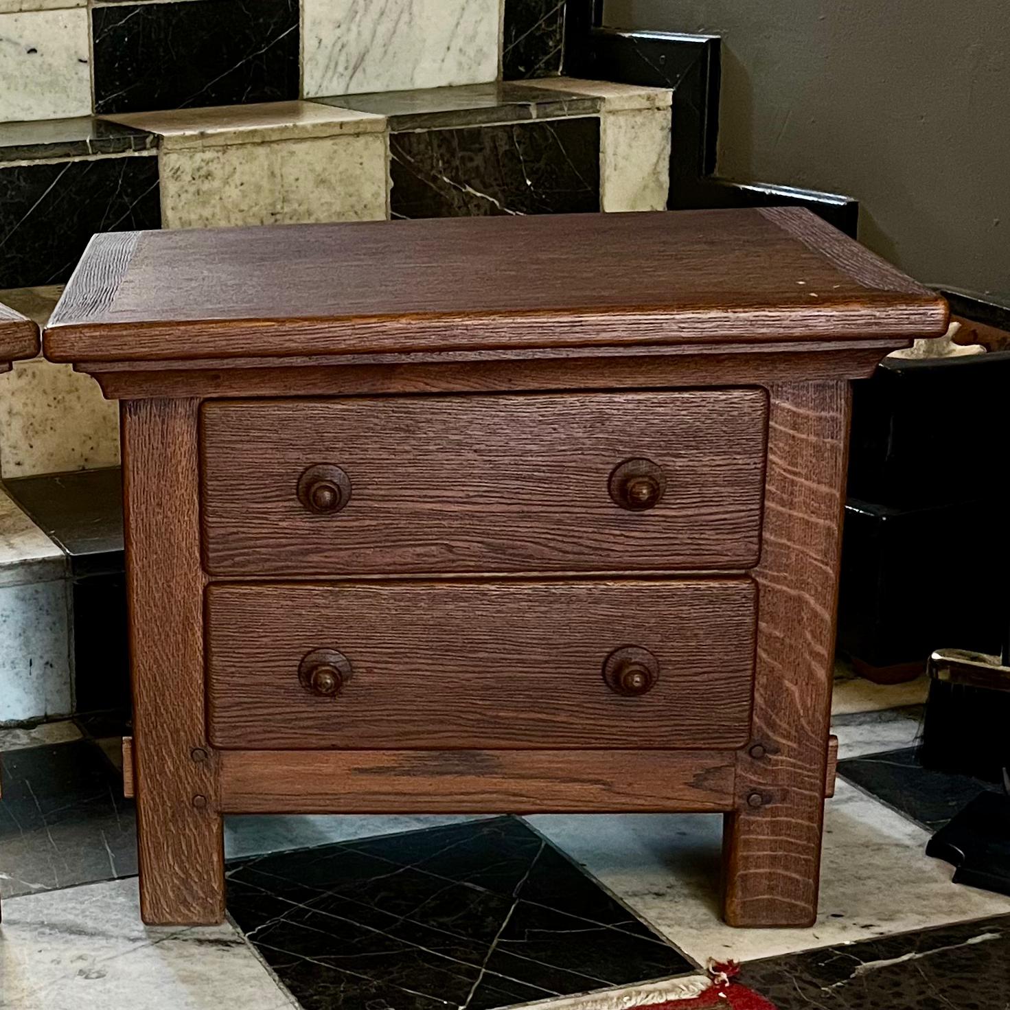 Pair of Oak Bedside Cabinets, Early 20th Century - SOLD