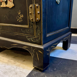 Chinese Lacquer Cabinet with Hardstone Detail, Mid-20th Century - SOLD