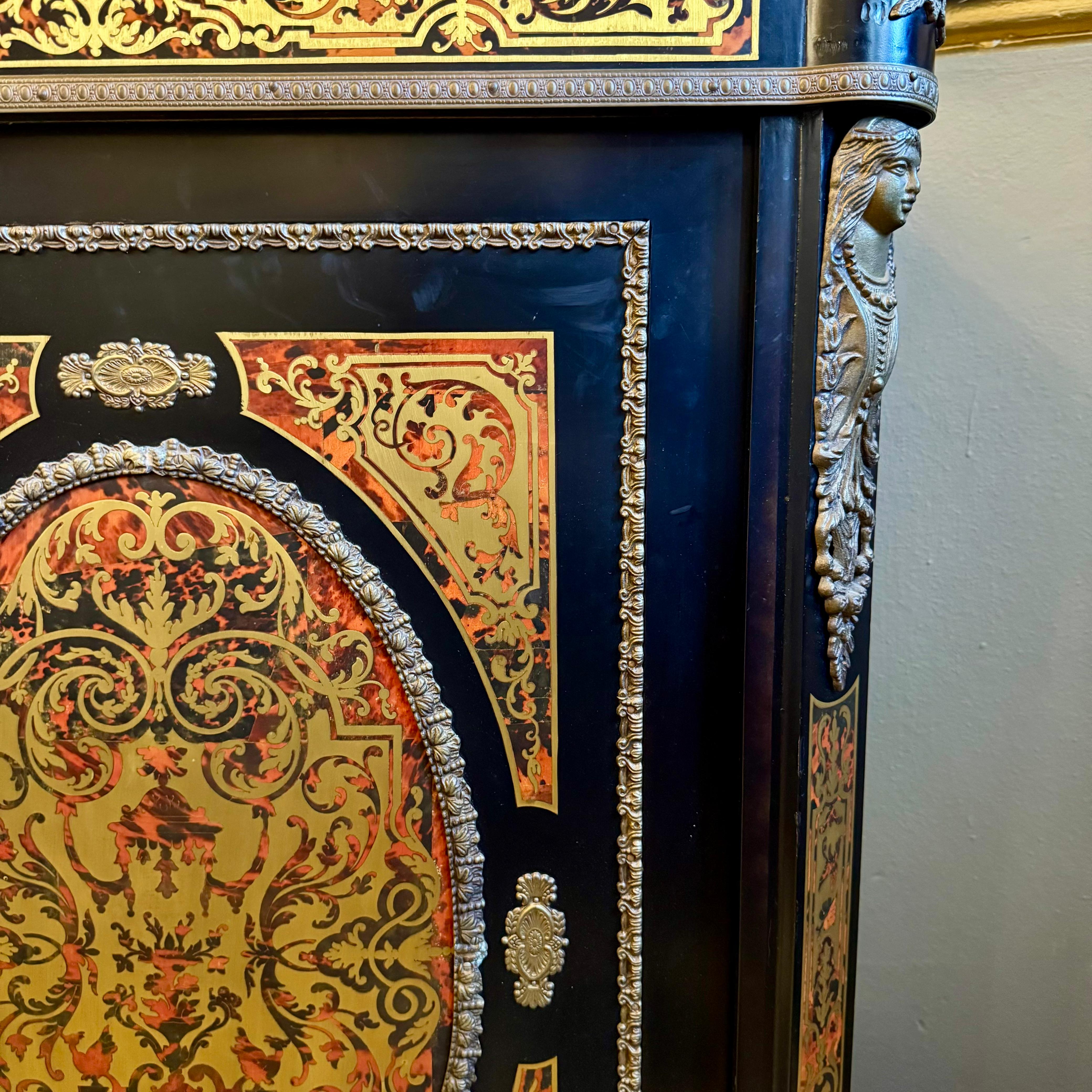 Vintage Boulle-Style Cabinet, 20th Century