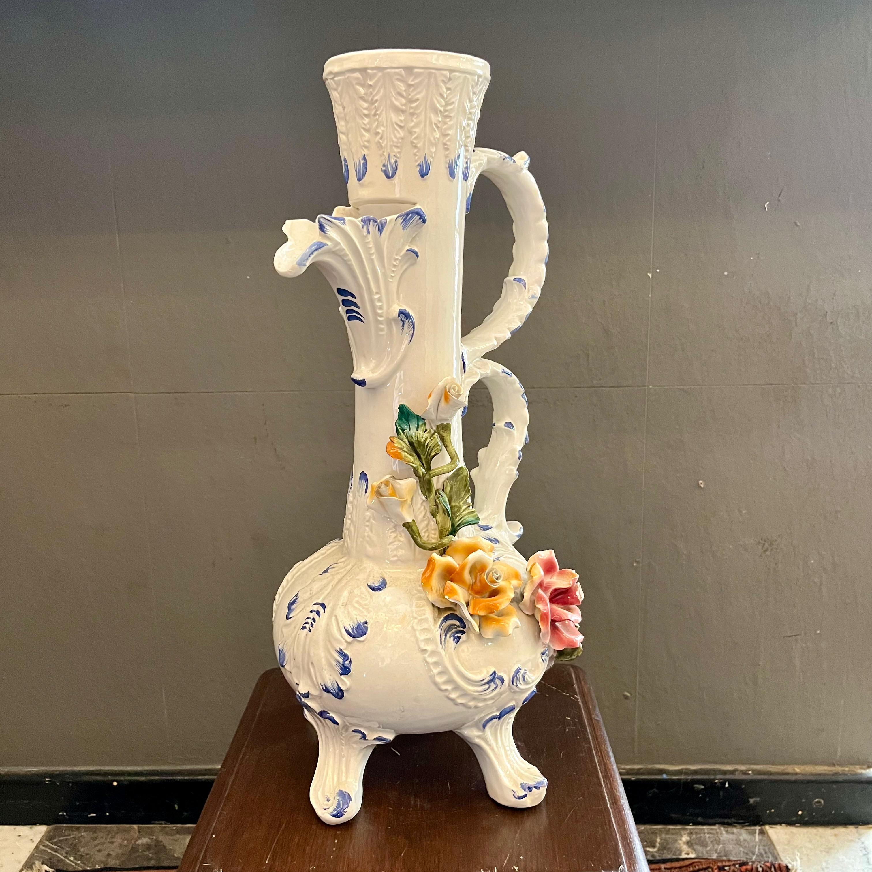 Gorgeous Vintage Capidimonte Water Pitcher