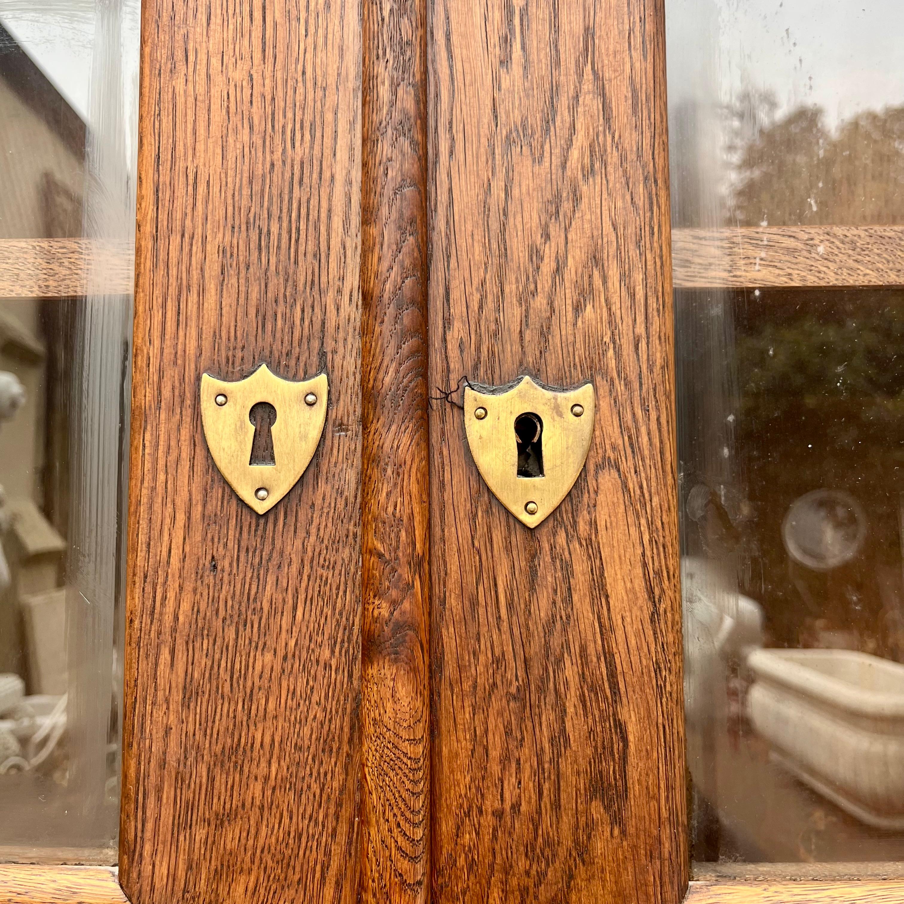 Antique French Oak Display Cabinet, Early 20th Century