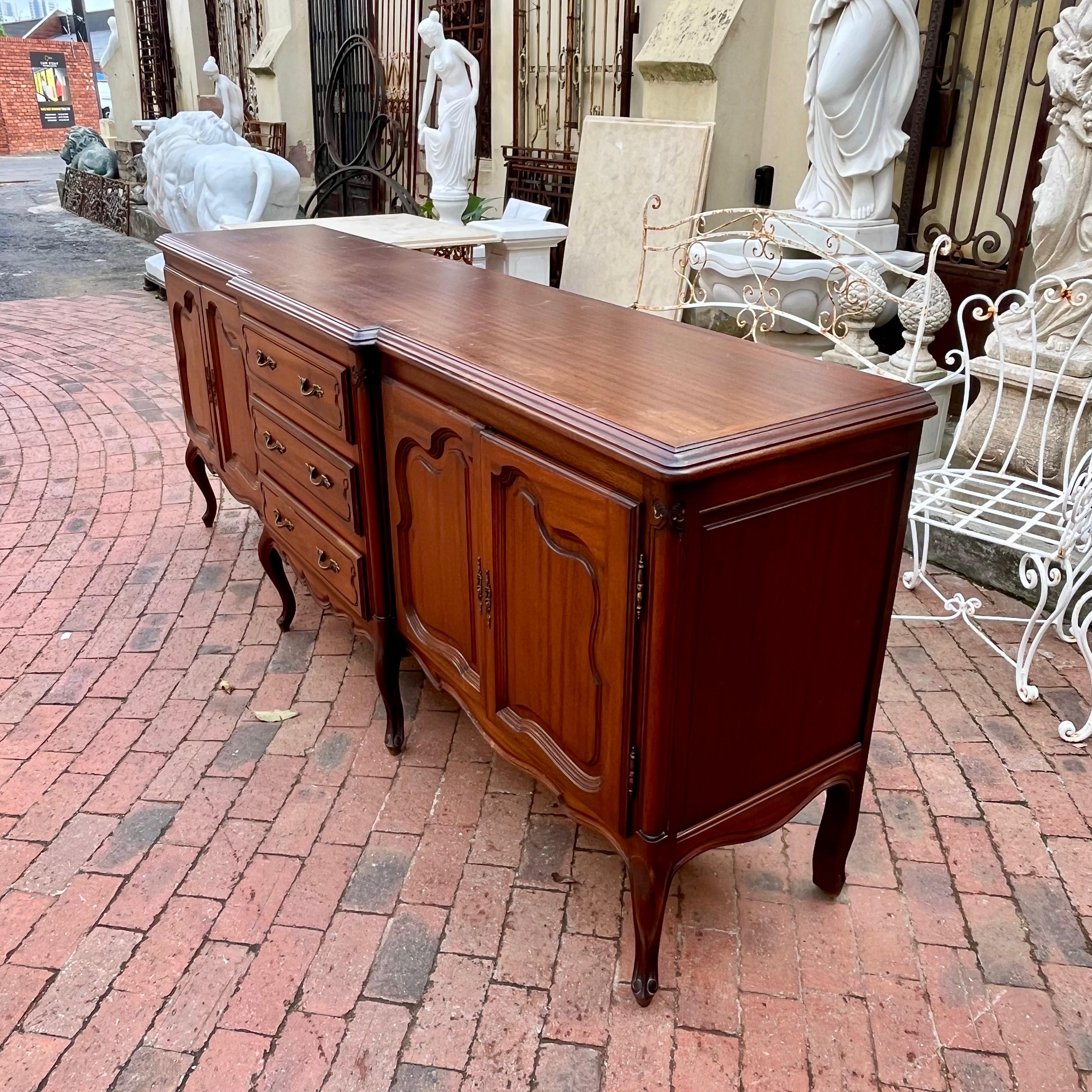 Antique French Provincial Sideboard in Mahogany, Mid 20th Century