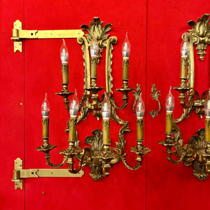 Stunning Empire Style Brass Wall Sconces