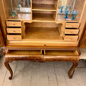 Italian Inlaid Walnut Secretaire, c. 1950s