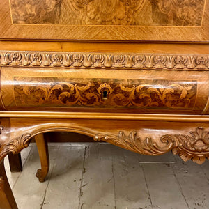 Italian Inlaid Walnut Secretaire, c. 1950s