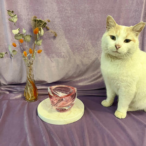 Beautiful Rose Pink Murano Glass Ashtray