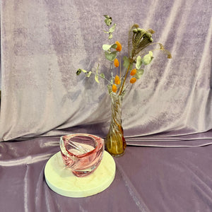 Beautiful Rose Pink Murano Glass Ashtray