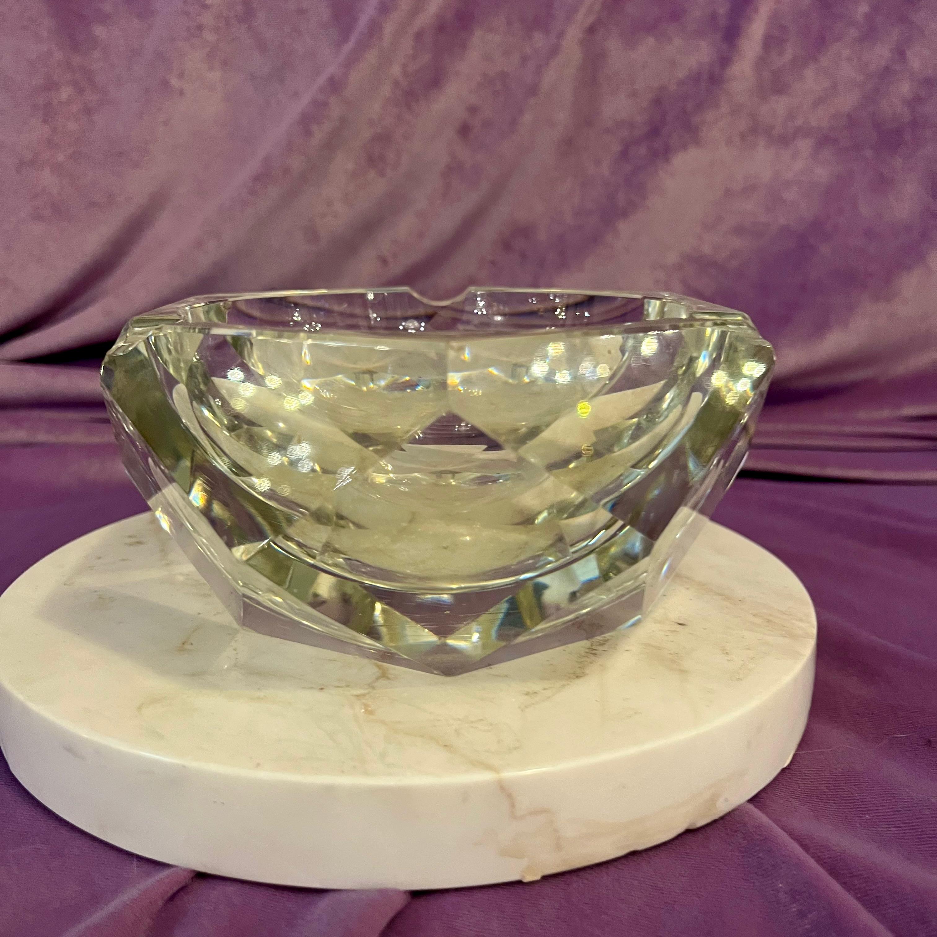 Geometric Clear Murano Ashtray