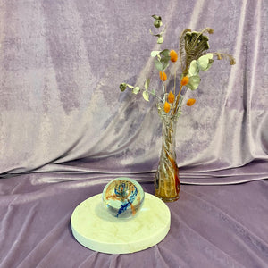 Vintage Art Glass Paperweight, Swirl Motif, c. Late 20th Century