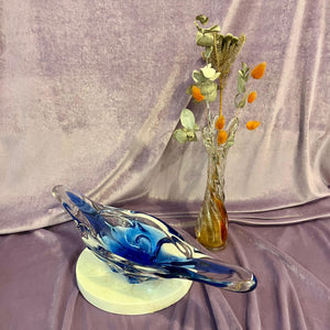 Beautiful Vivid Blue Murano Dish