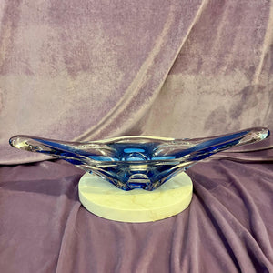 Beautiful Vivid Blue Murano Dish