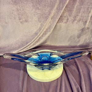 Beautiful Vivid Blue Murano Dish