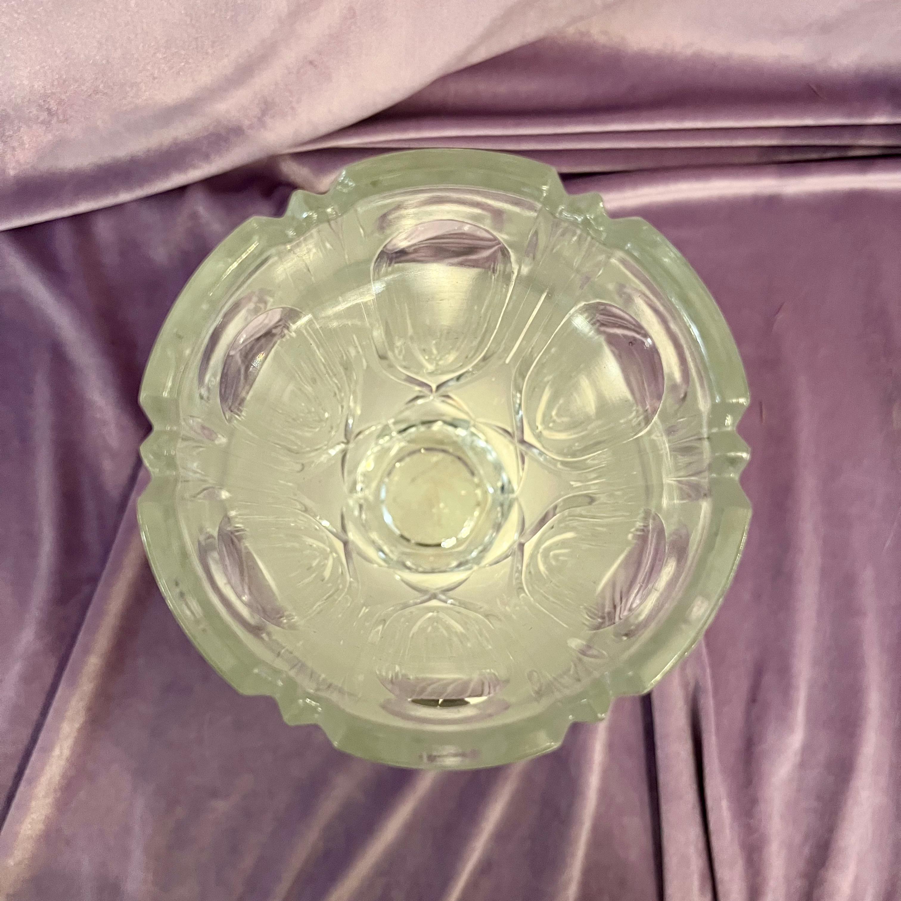 Cut Crystal Vase with Fluted Panel Design