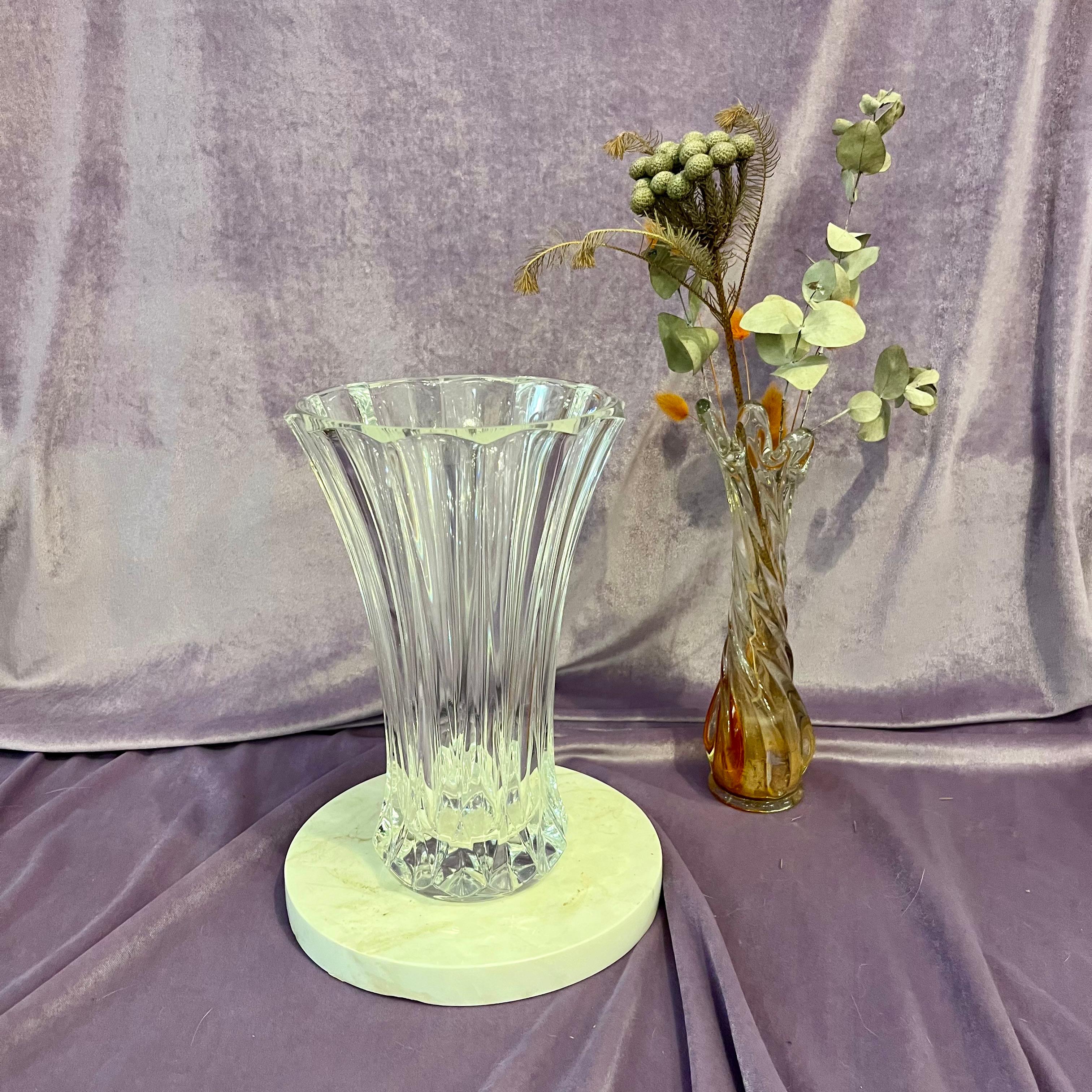 Vintage Cut Crystal Trumpet Vase - SOLD
