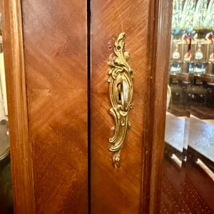 French Louis XV-Style Mirror Front Single Armoire, c. 1890
