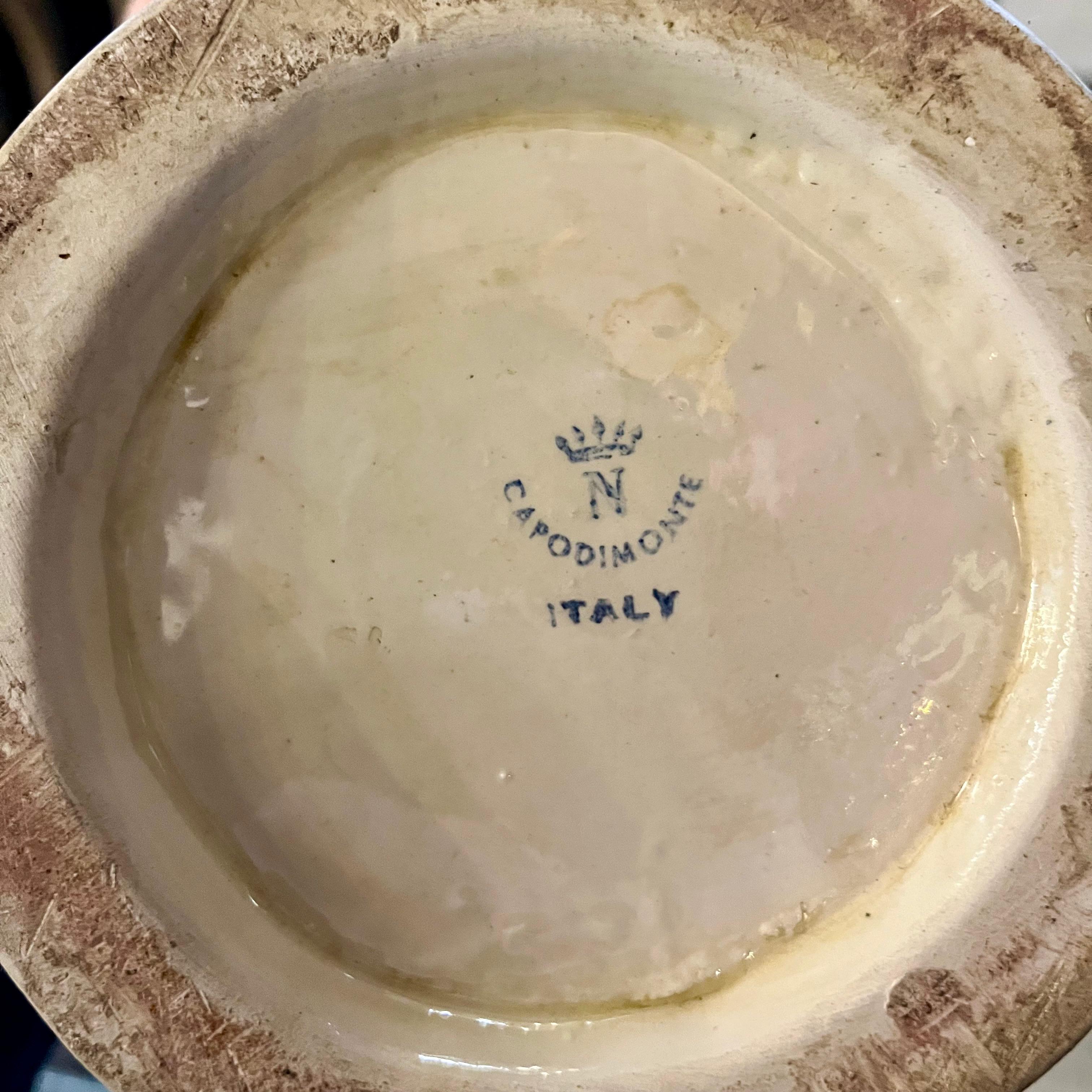 Antique Capodimonte Water Pitcher