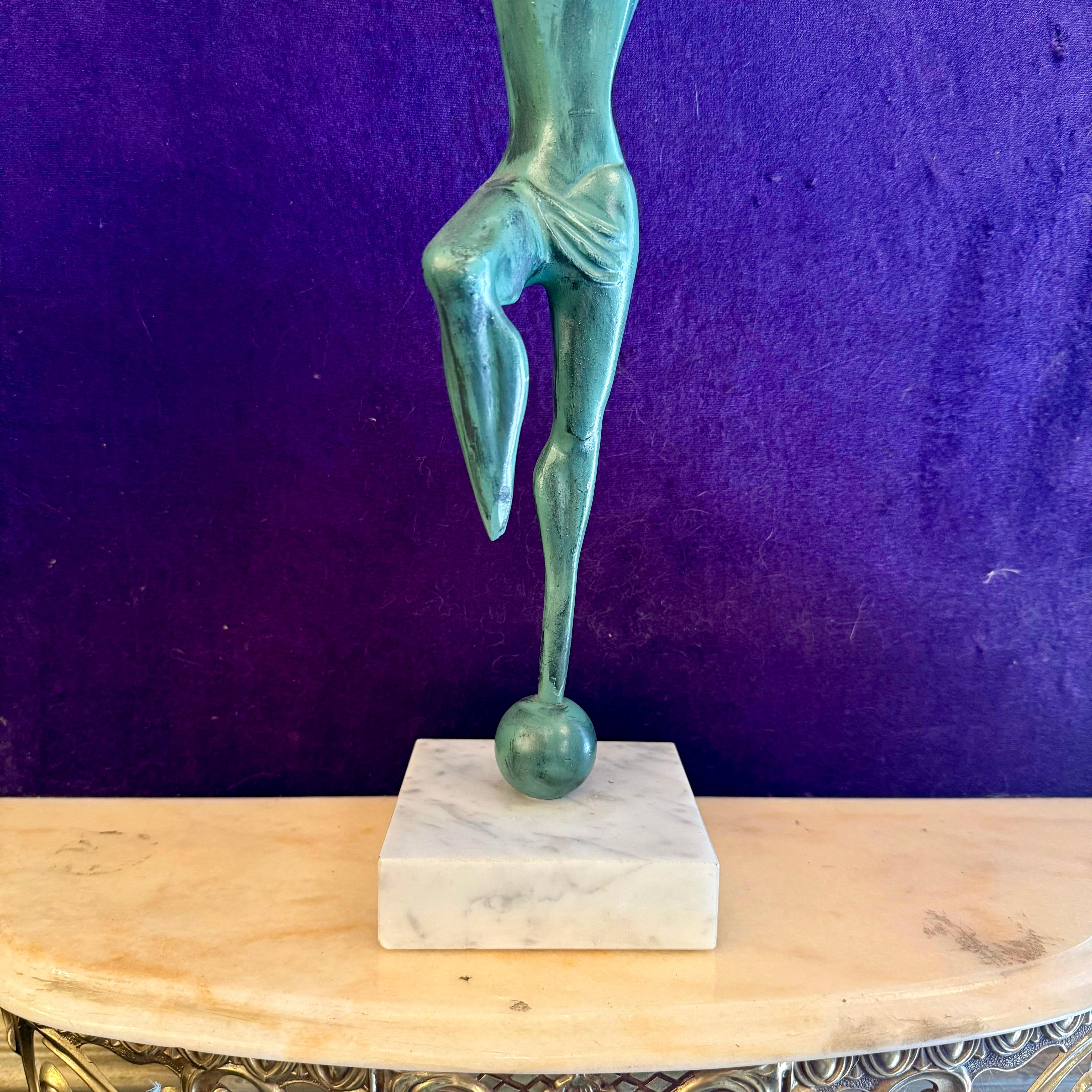Vintage 1970 Statuette on Marble base