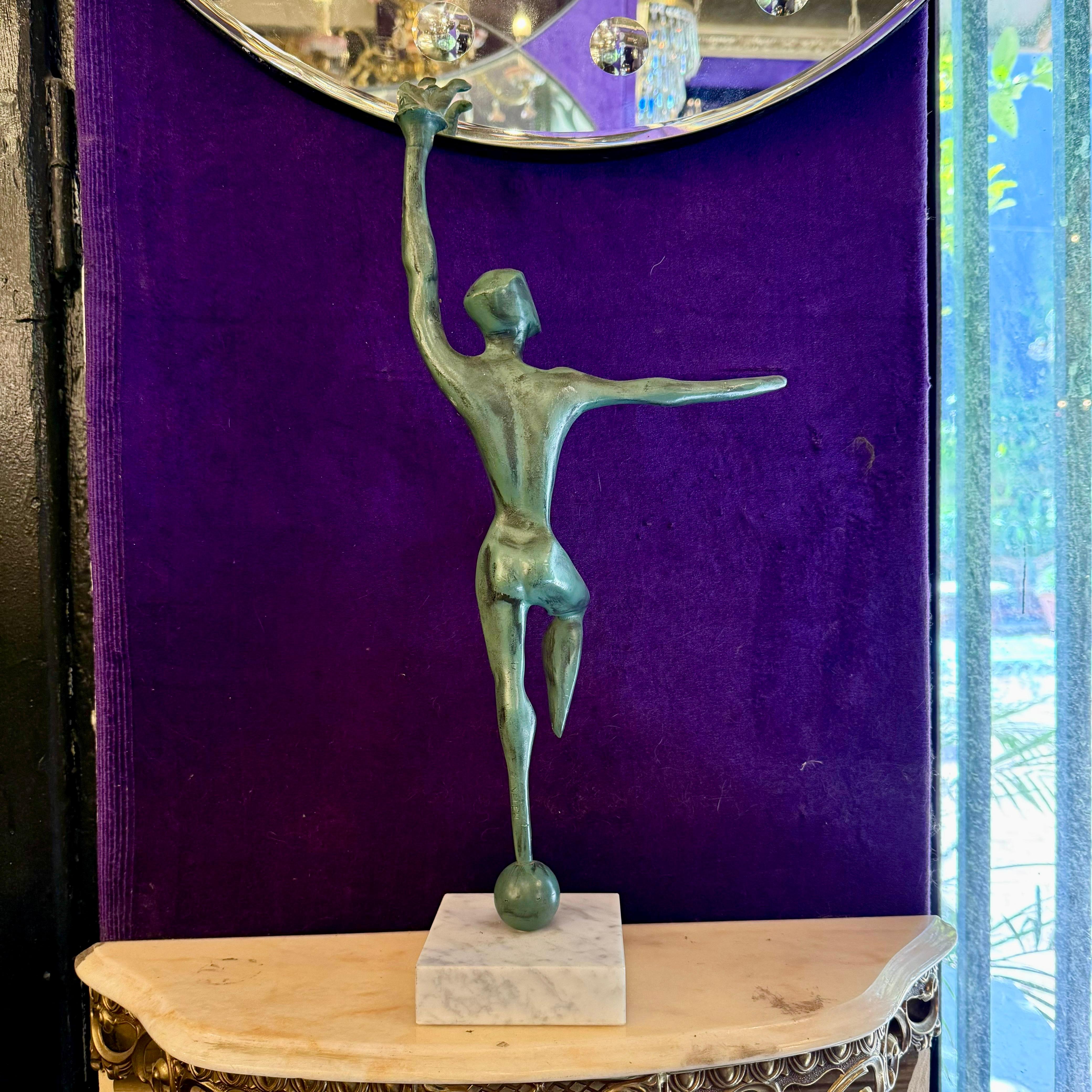 Vintage 1970 Statuette on Marble base