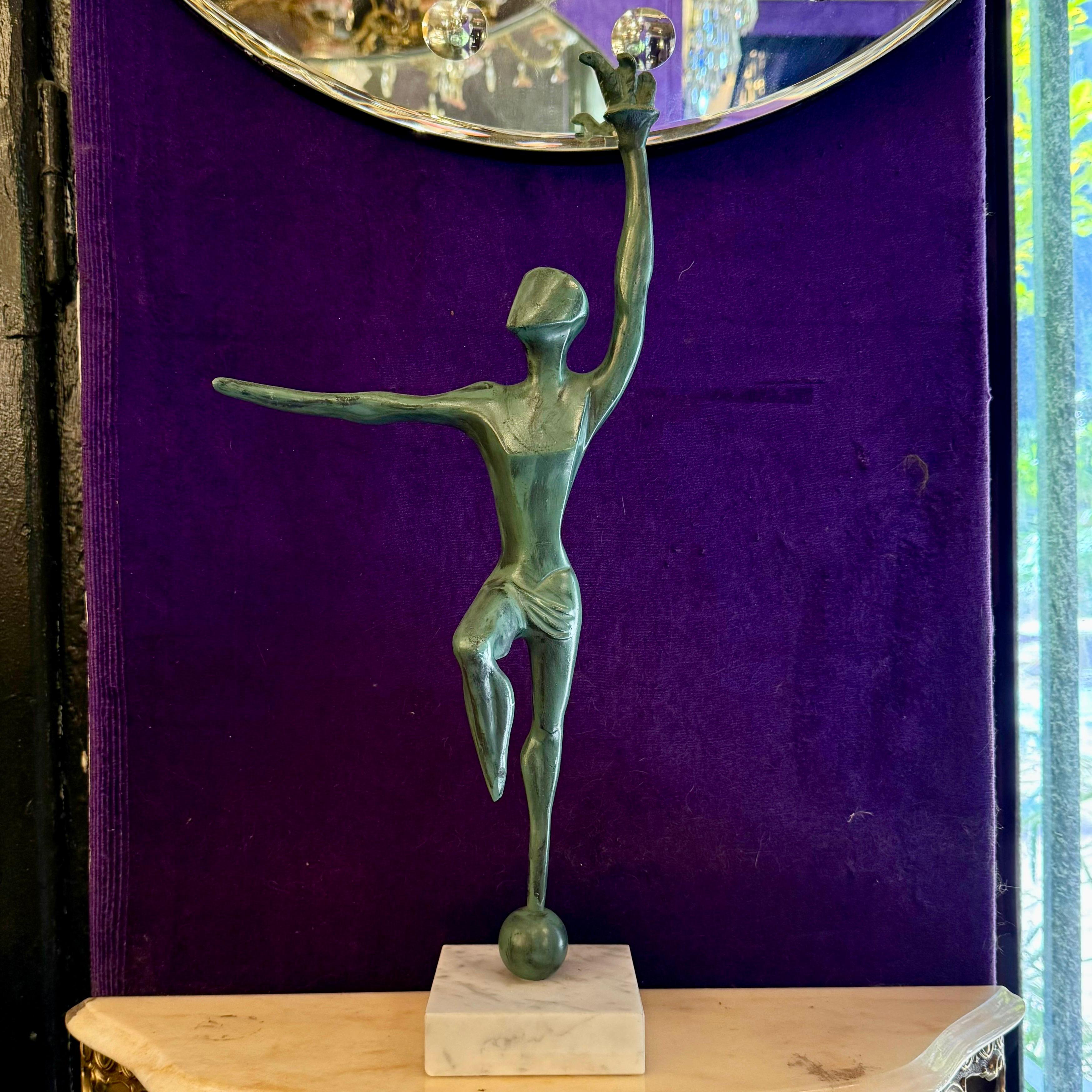 Vintage 1970 Statuette on Marble base