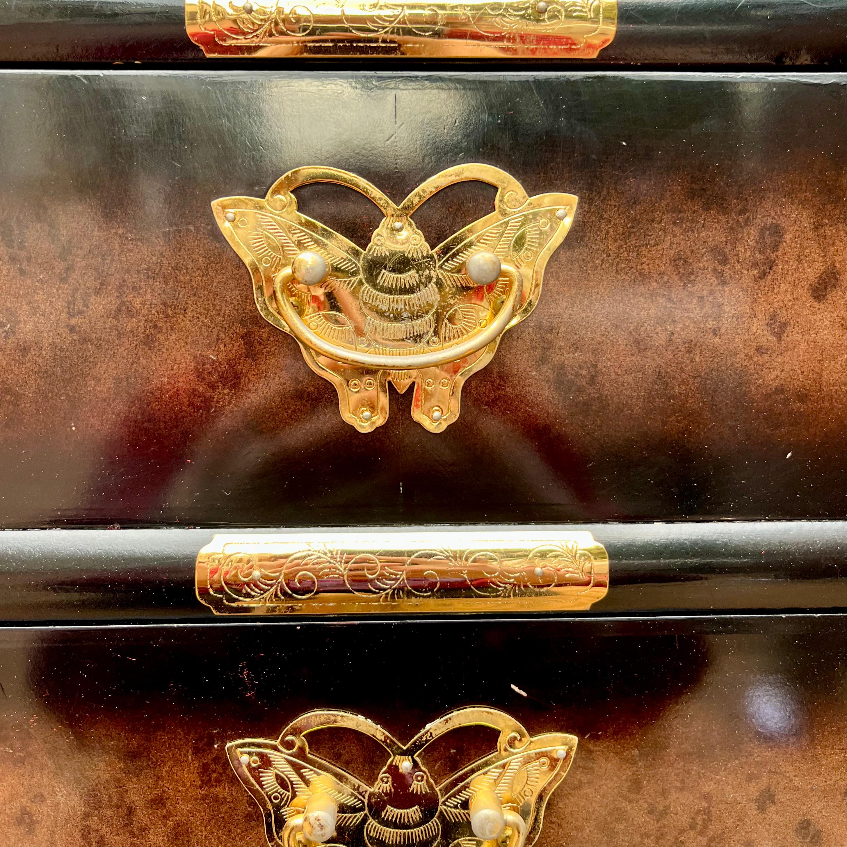 Vintage Korean Tansu Chest with Brass Mounts