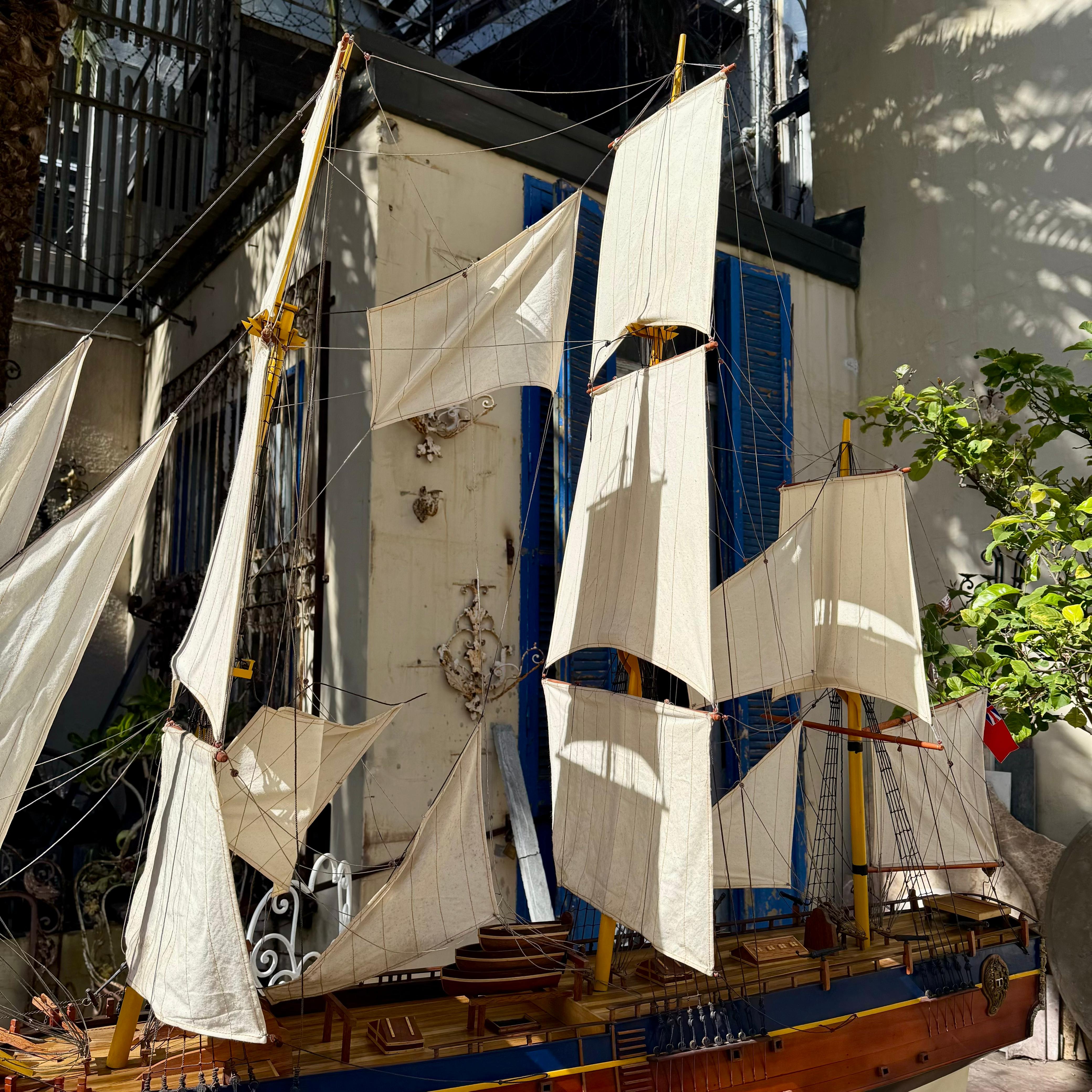 Large Vintage Endeavor Model Ship - SOLD