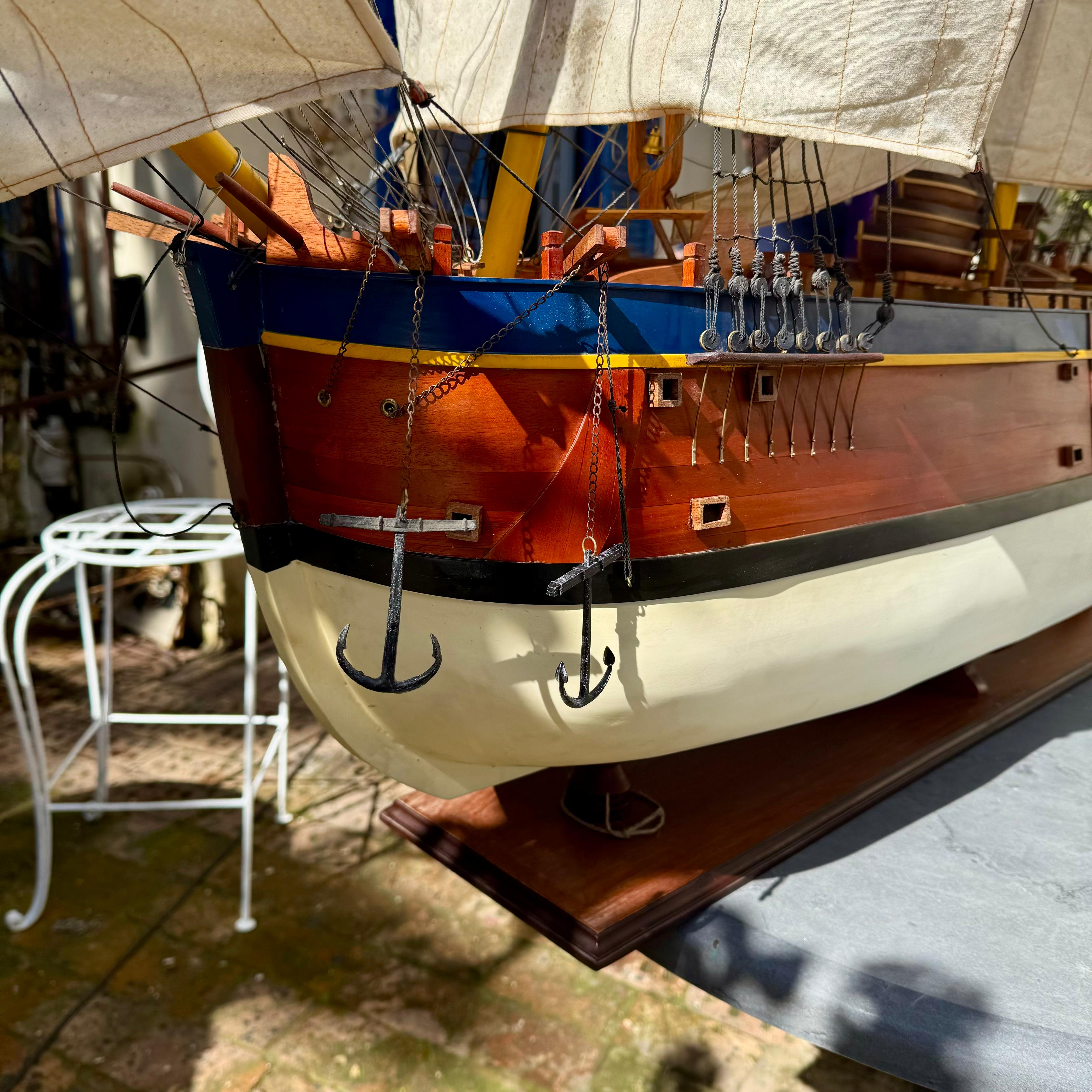 Large Vintage Endeavor Model Ship - SOLD