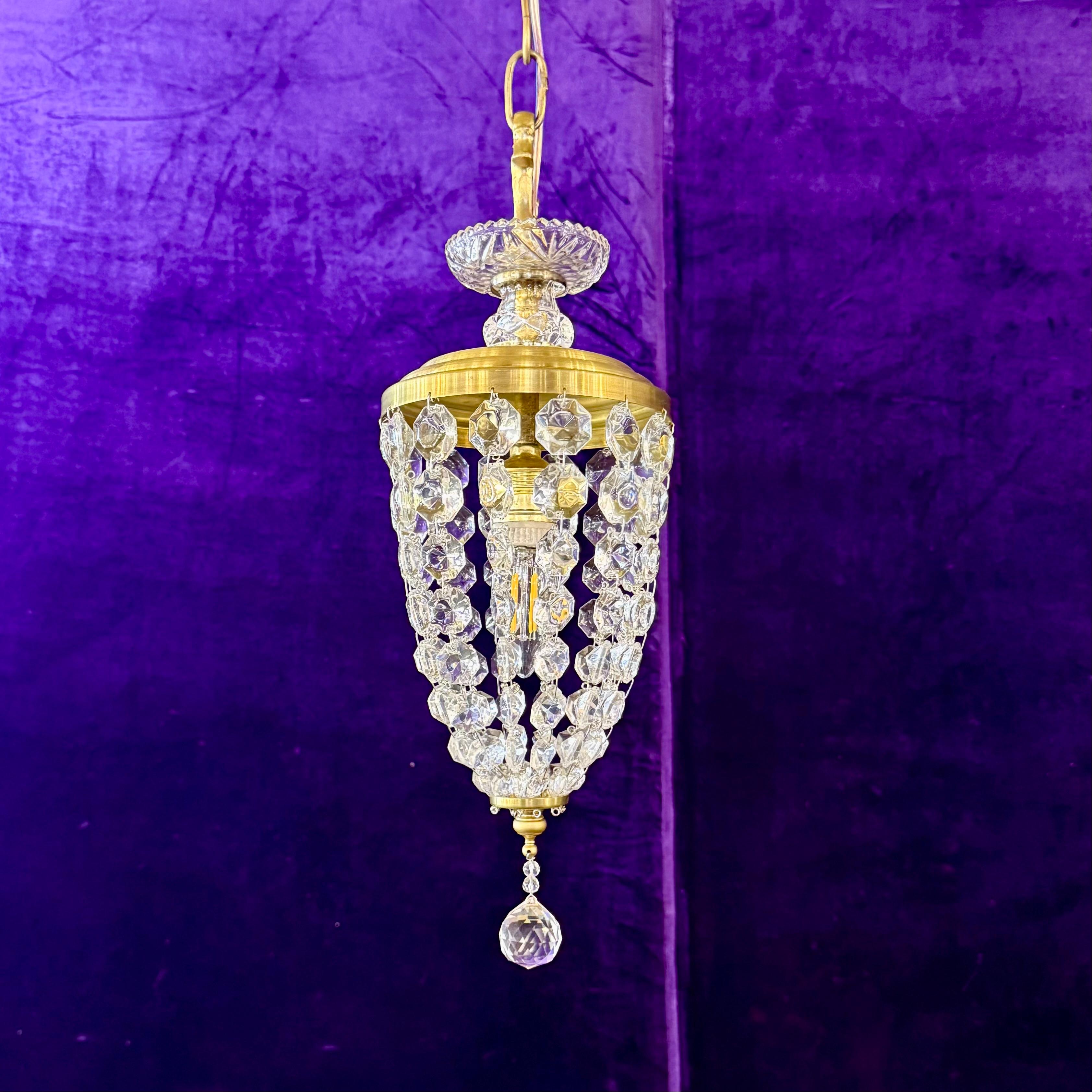 Petite Brass and Crystal Pedants - SOLD