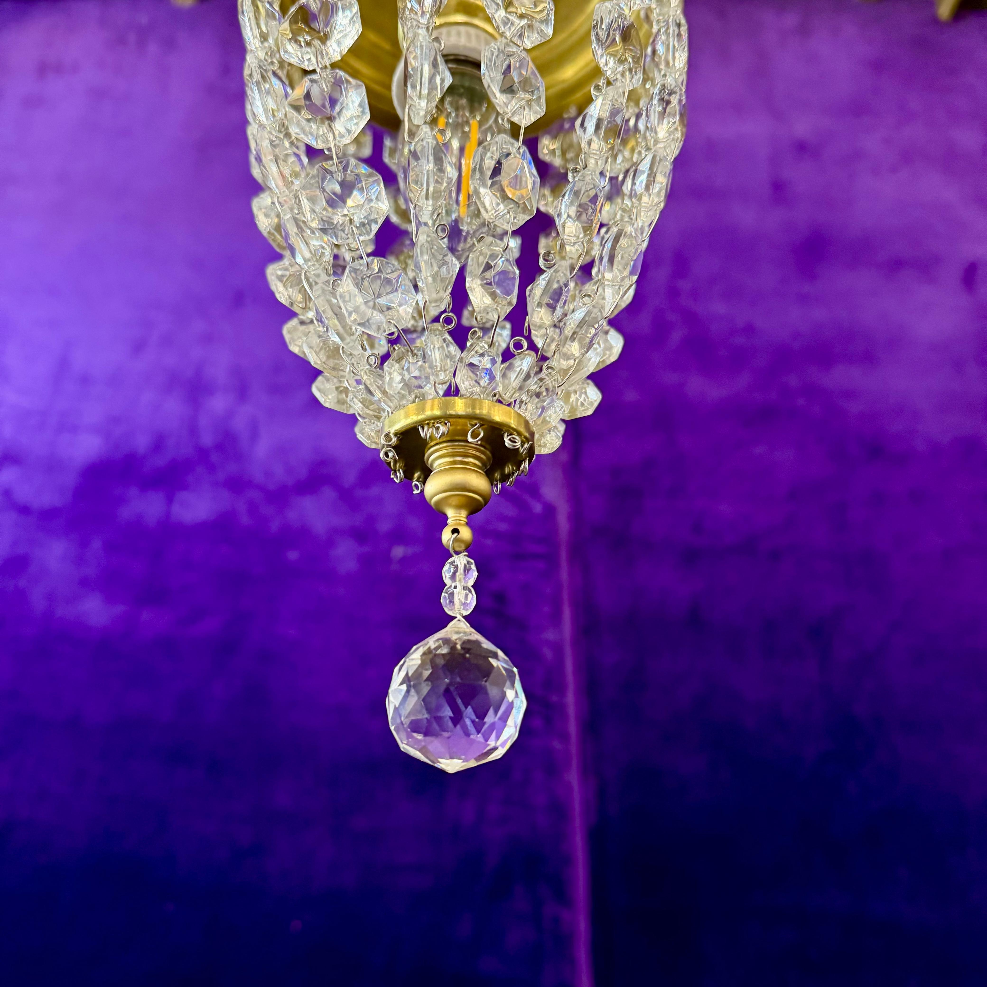 Petite Brass and Crystal Pedants - SOLD