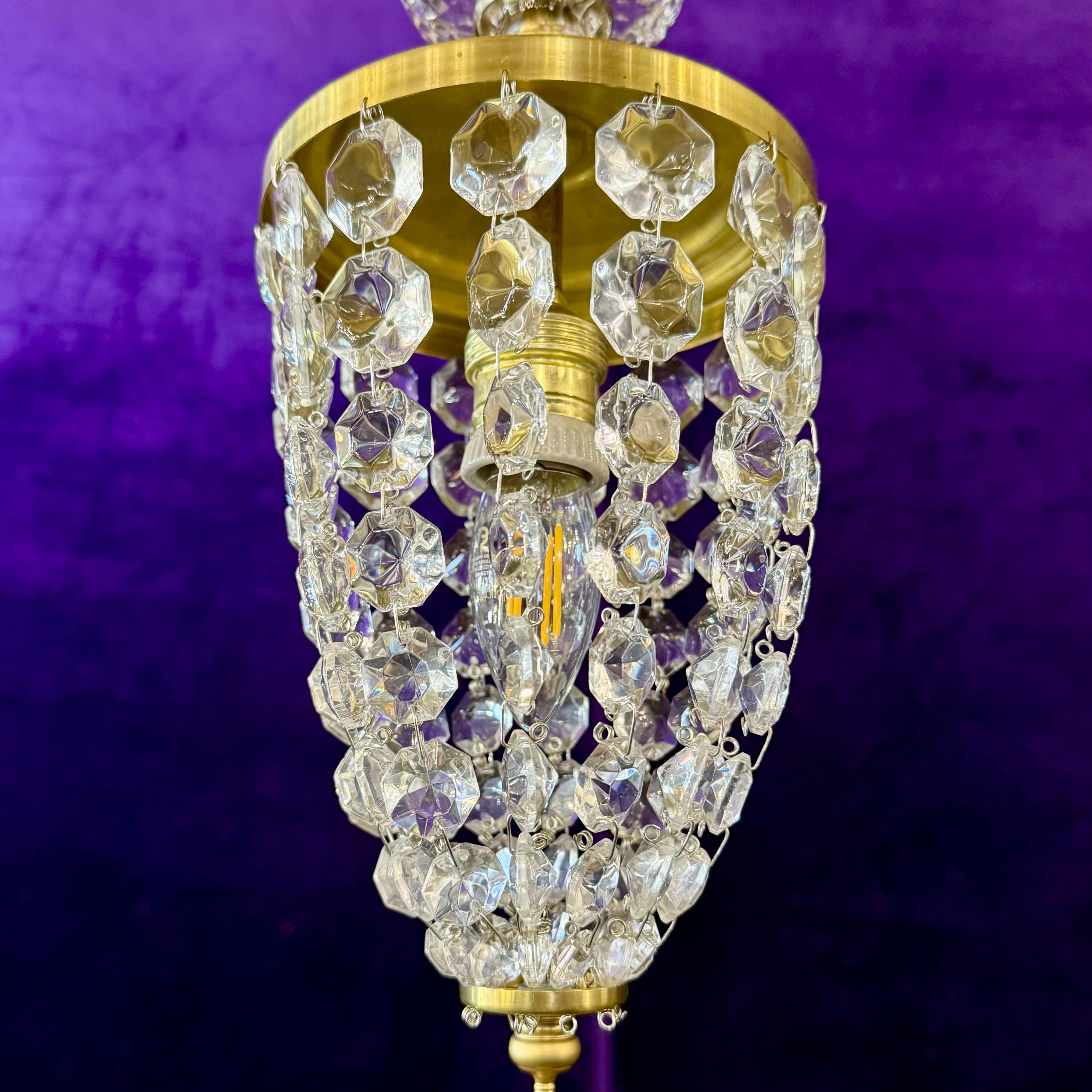 Petite Brass and Crystal Pedants - SOLD