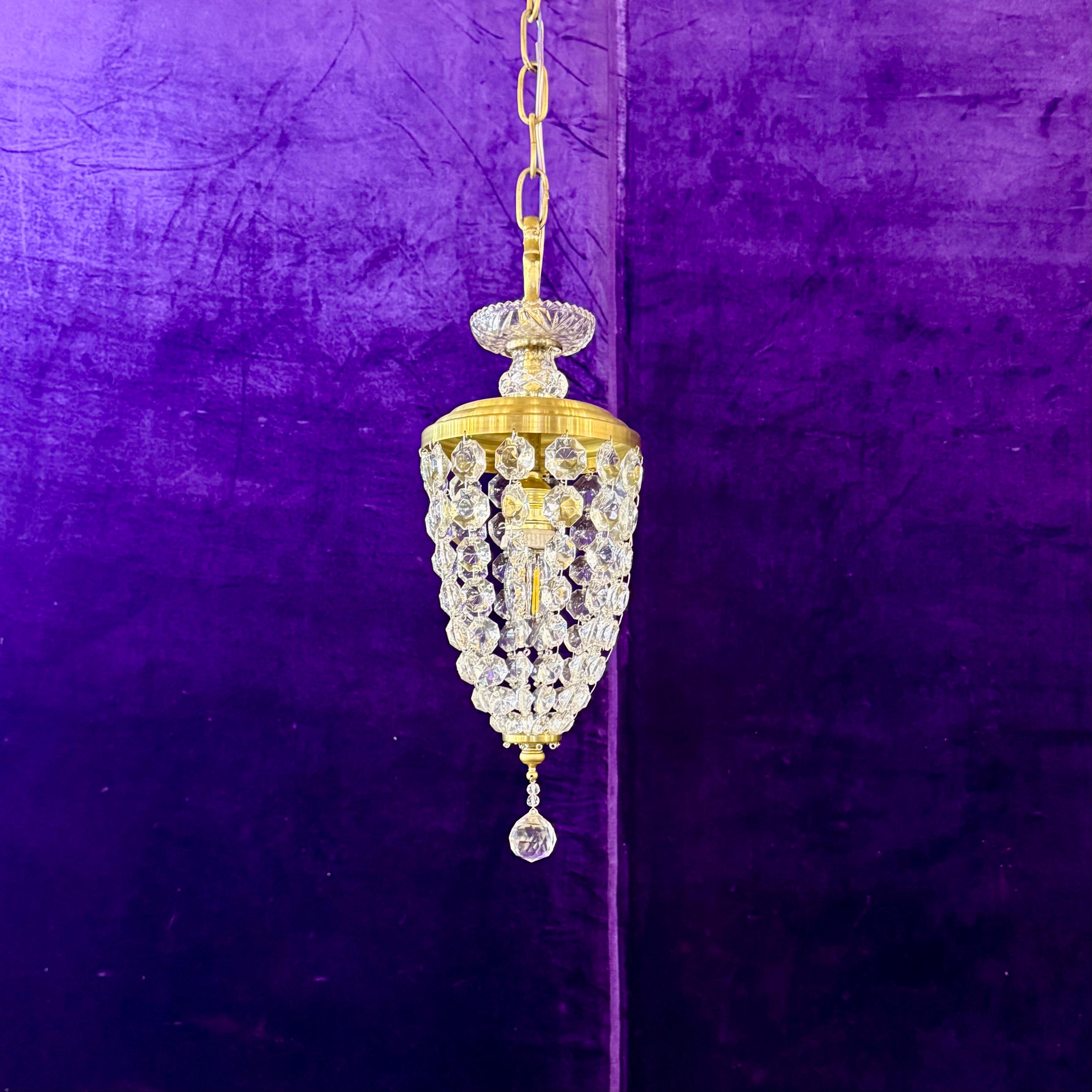 Petite Brass and Crystal Pedants - SOLD